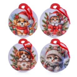 Piastrella Palla da appendere in ceramica Gattino Regalo