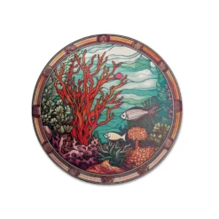 Piastrella sottopentola Mosaico corallo diam. 15