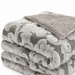 Plaid Decor pelliccia ecologica grigia matrimoniale 200 x 230