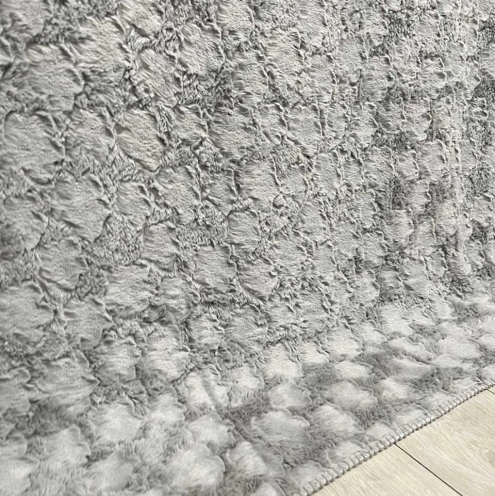 Plaid Glam pelliccia ecologica grigia 130 x 160