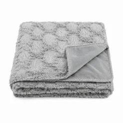 Plaid Glam pelliccia ecologica grigia 130 x 160