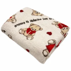 Plaid Orsetto Berry Mi scaldi il Cuore 130 x 160