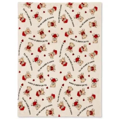 Plaid Orsetto Berry Mi scaldi il Cuore 130 x 160