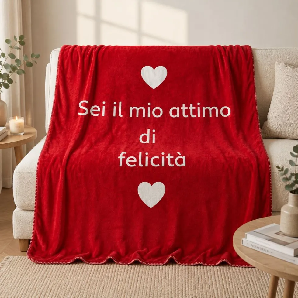 Plaid Sei il mio attimo di Felicità 130 x 160