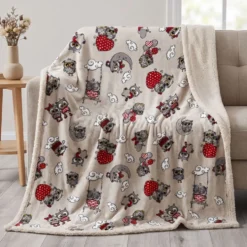 Plaid Sherpa Amici gufetti 130 x 160