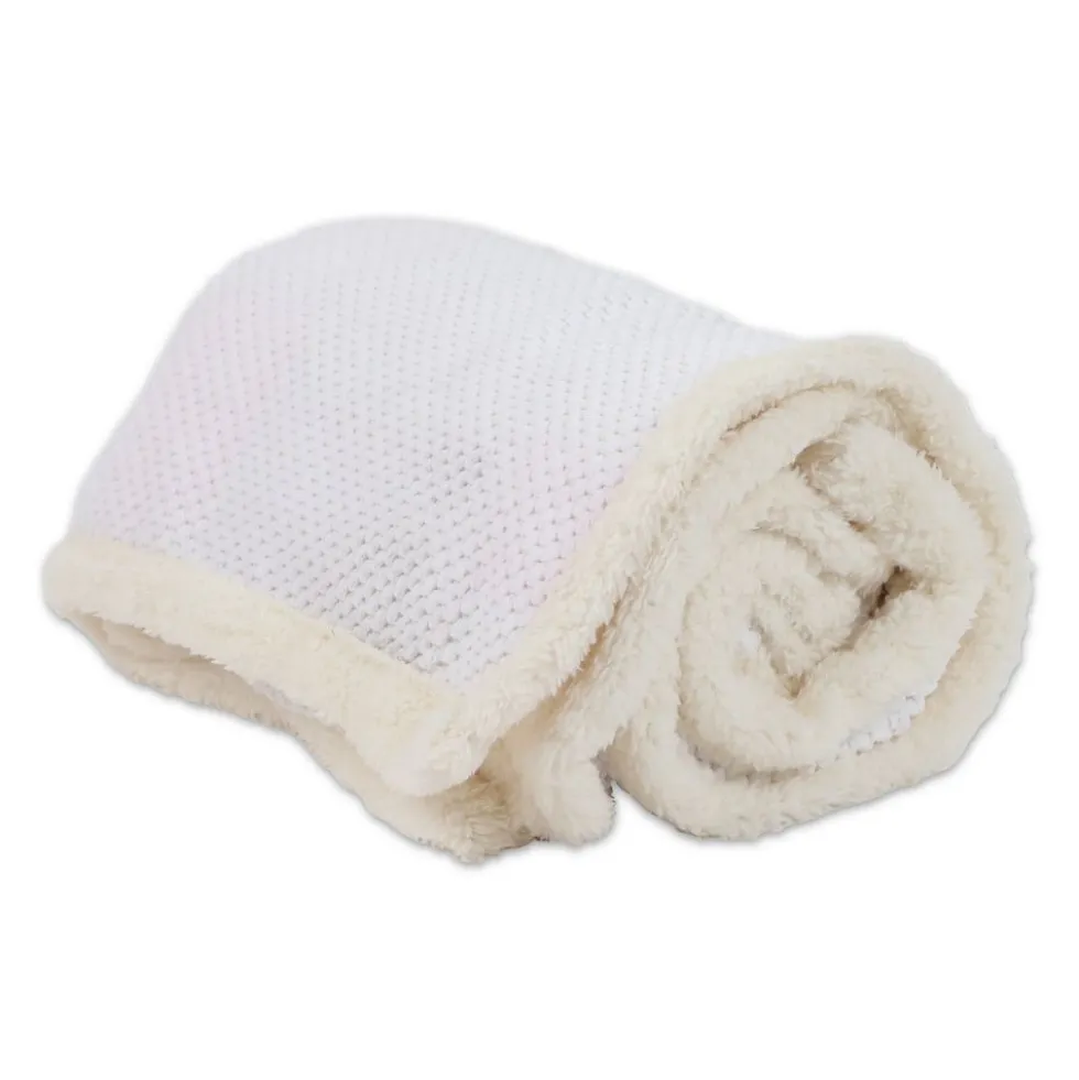 Plaid Sherpa Aspen Chicco di riso Bianco