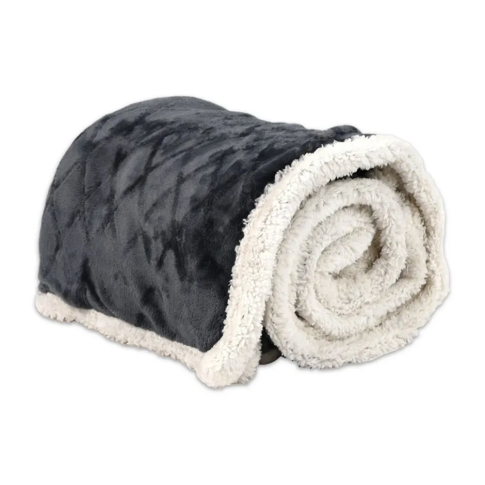 Plaid Sherpa Aspen Rete Grigio