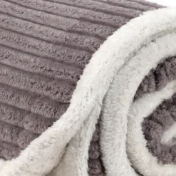 Plaid Sherpa Aspen Riga Grigio Roccia