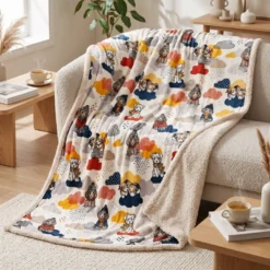 Plaid Sherpa Cani Smemorati Singolo