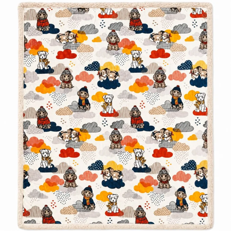 Plaid Sherpa Cani Smemorati 130 x 160