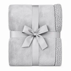Plaid Sherpa Soffy Grigio chiaro 130 x 160