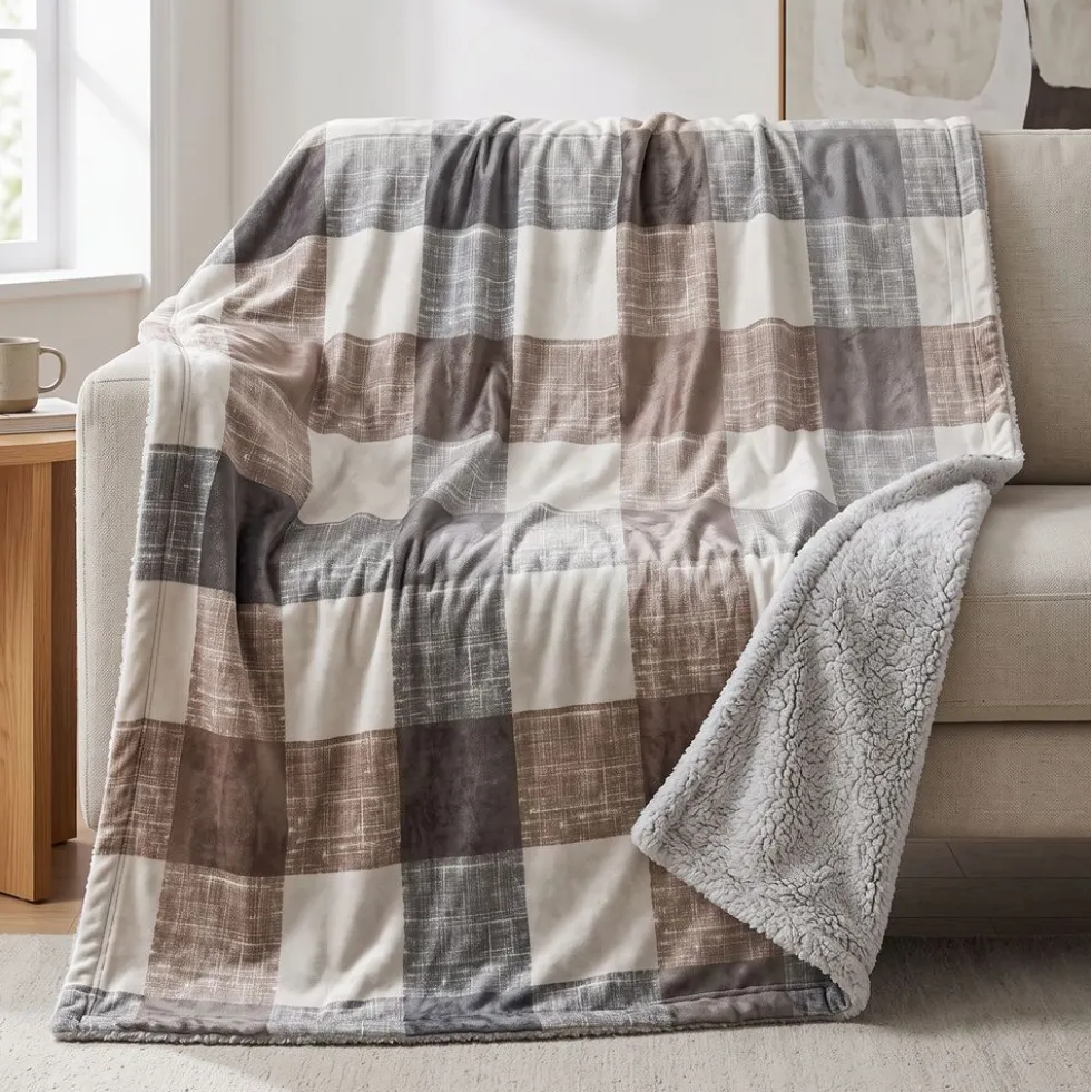 Plaid Sherpa Square Singolo
