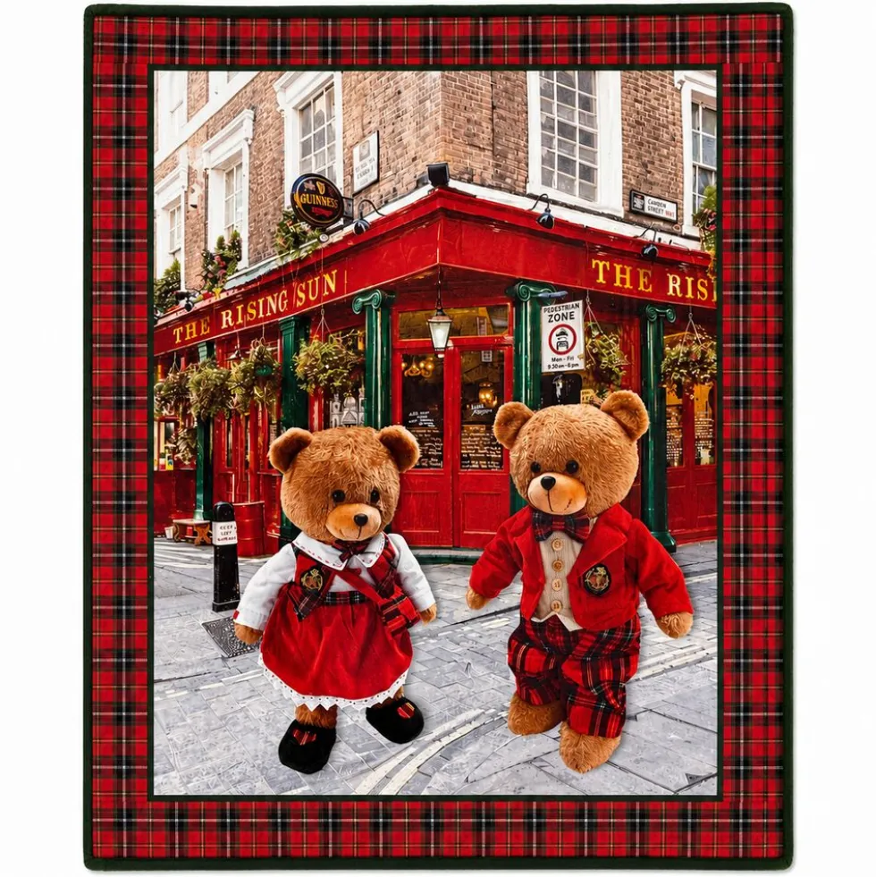 Plaid Sherpa stampa digitale Teddy Pub 130 x 160
