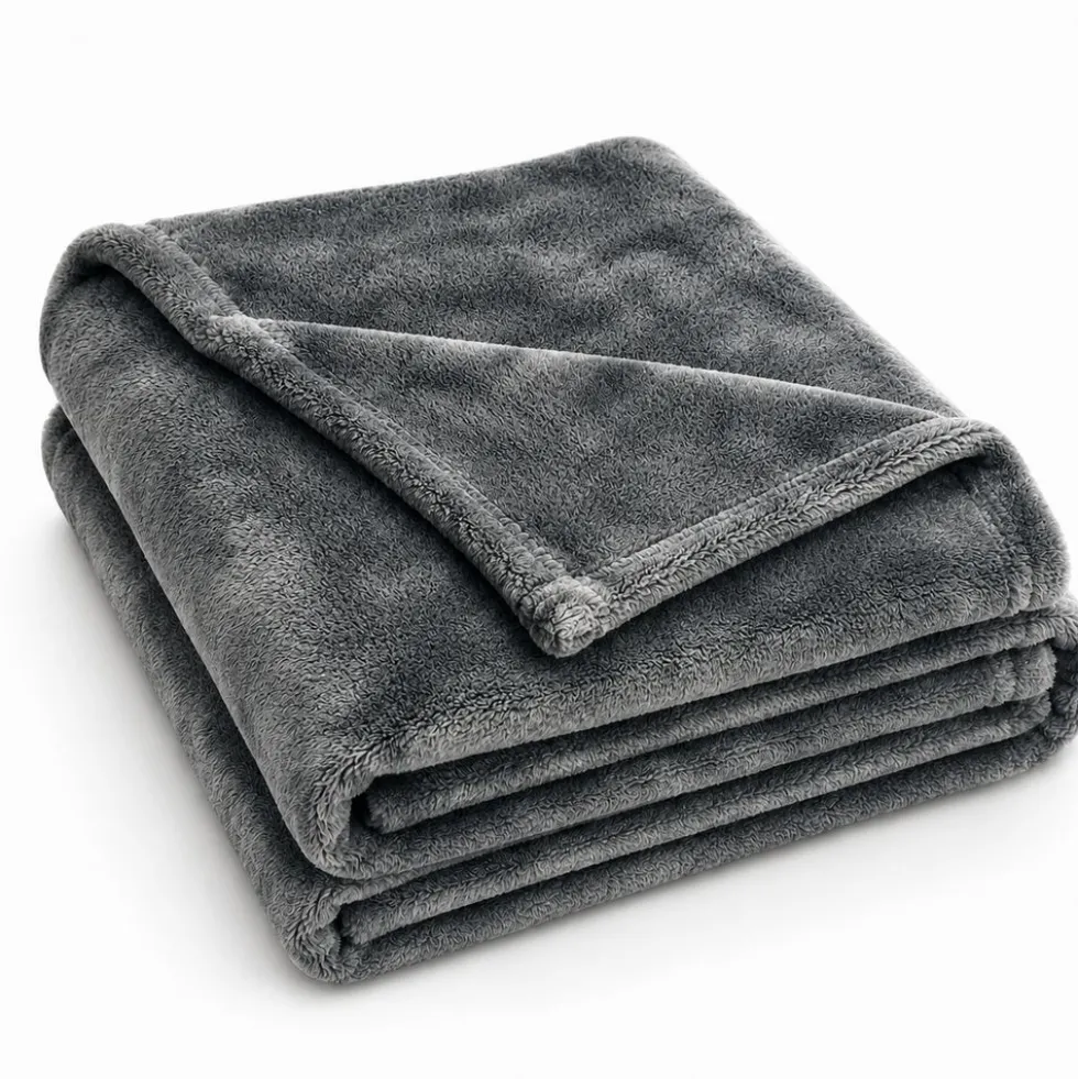 Plaid Soffice Grigio fumo singolo 160 x 210