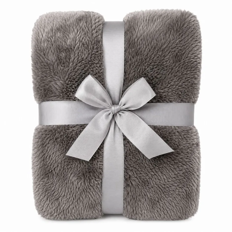Plaid Soft Home Grigio Singolo 160 x 210