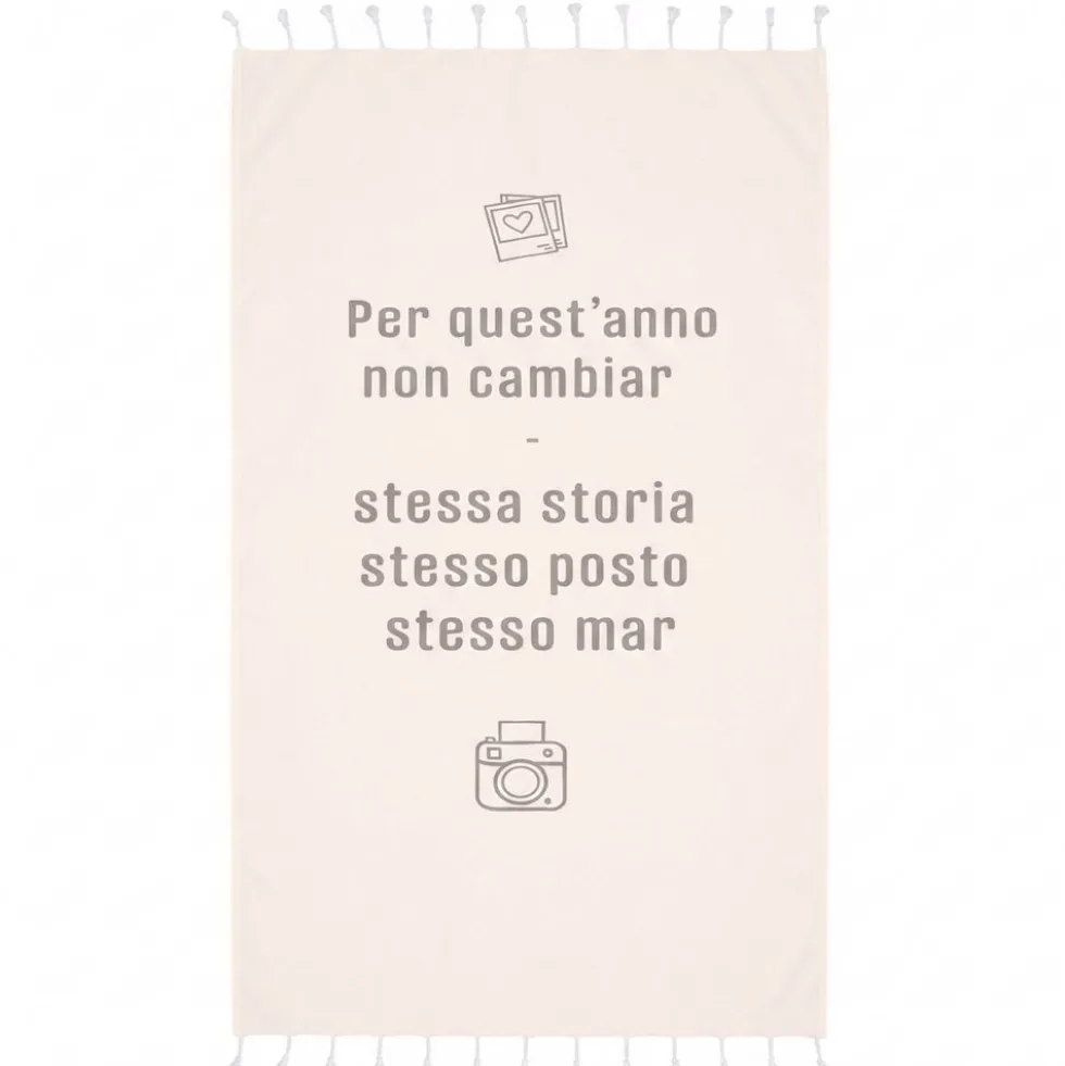 Pochette + fouta Stesso Mar Beige 90x180