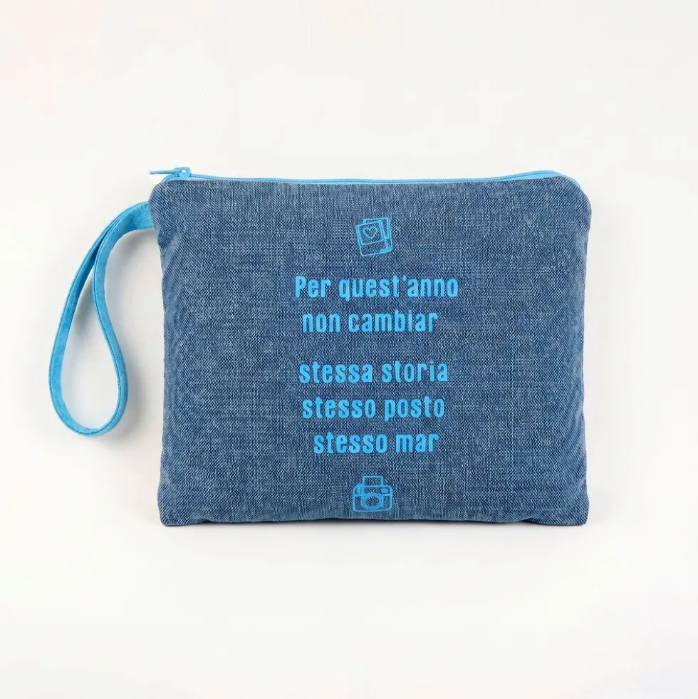 Pochette + fouta Stesso Mar Denim 90x180