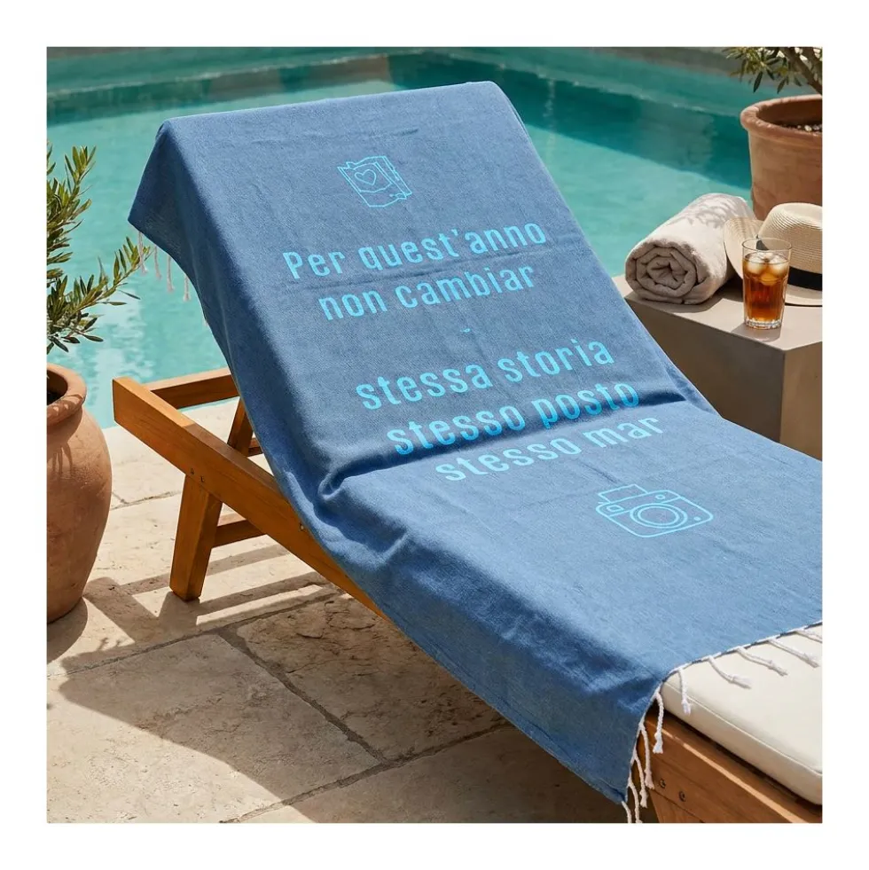 Pochette + fouta Stesso Mar Denim 90x180