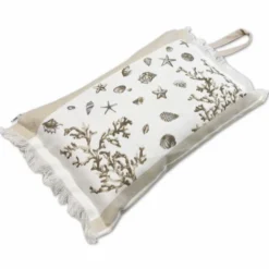 Pochette frange Corallo Tortora