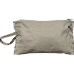 Pochette frange tortora