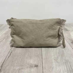 Pochette frange tortora