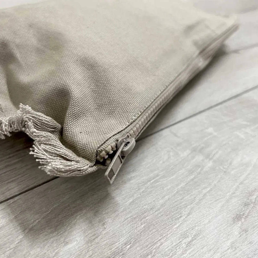 Pochette frange tortora