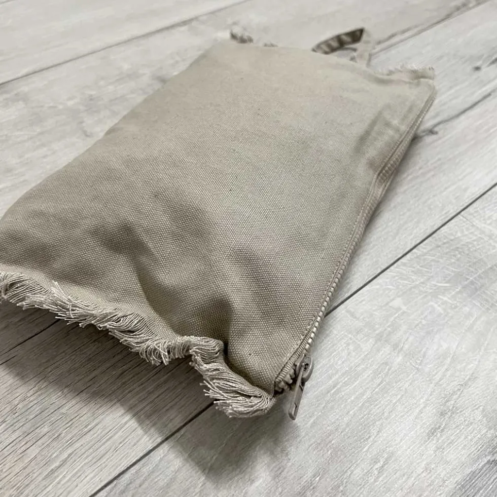 Pochette frange tortora