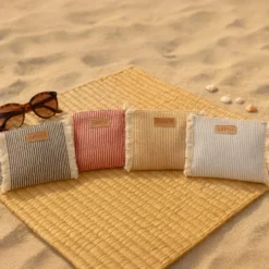 Pochette in Tessuto Eleonor Grigia