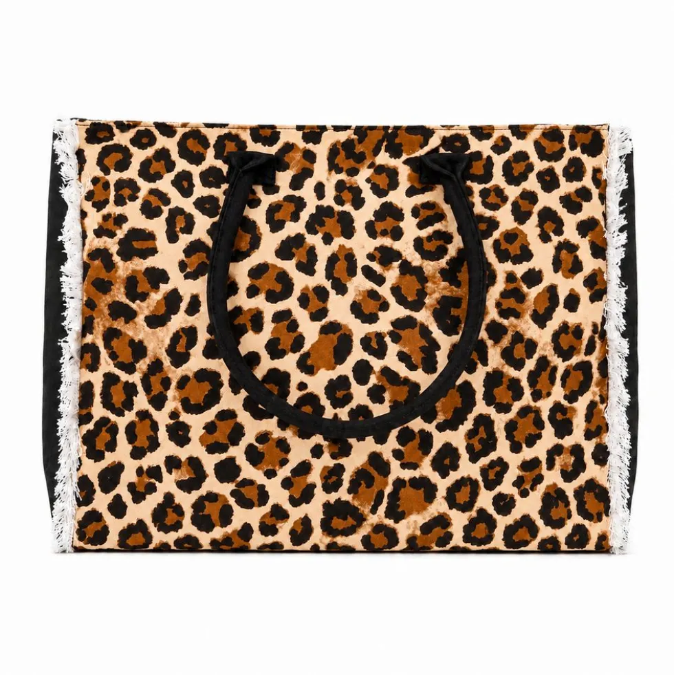 Pochette in tessuto Leopardo