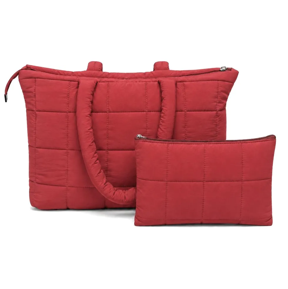 Pochette trapuntata Louise Bordeaux
