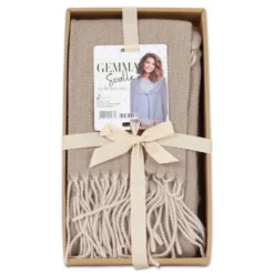 Poncho - Mantella con Frange Gemma Beige