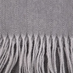 Poncho - Mantella con Frange Gemma Grigio