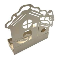 Porta zampirone in Metallo Casetta beige