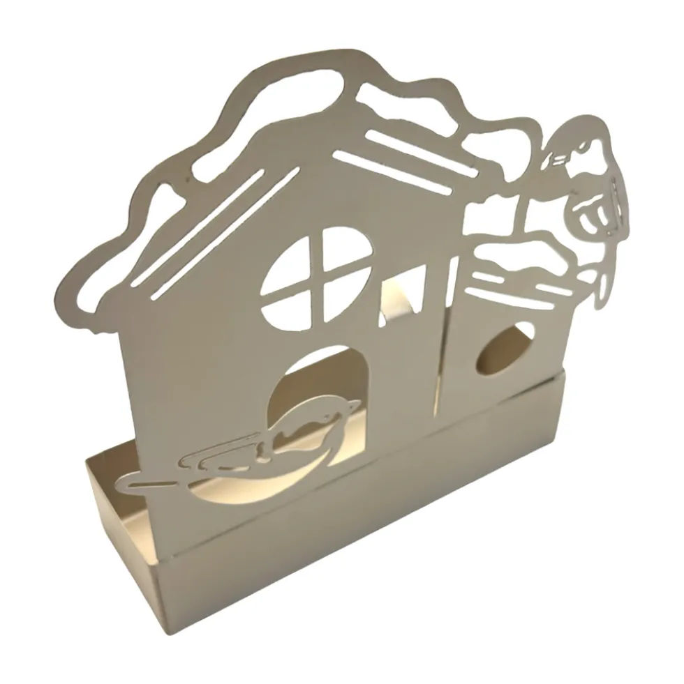 Porta zampirone in Metallo Casetta beige