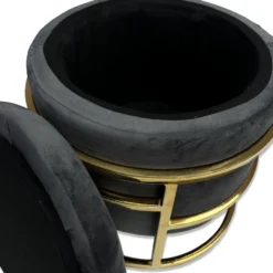 Pouf contenitore in velluto Spongy Stone