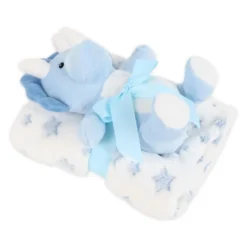 Pupazzo bimbo Warmy Rino + Plaid 90 x 75