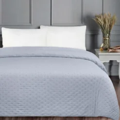 Quilt copriletto Double face Lila Perla Grigio Singolo
