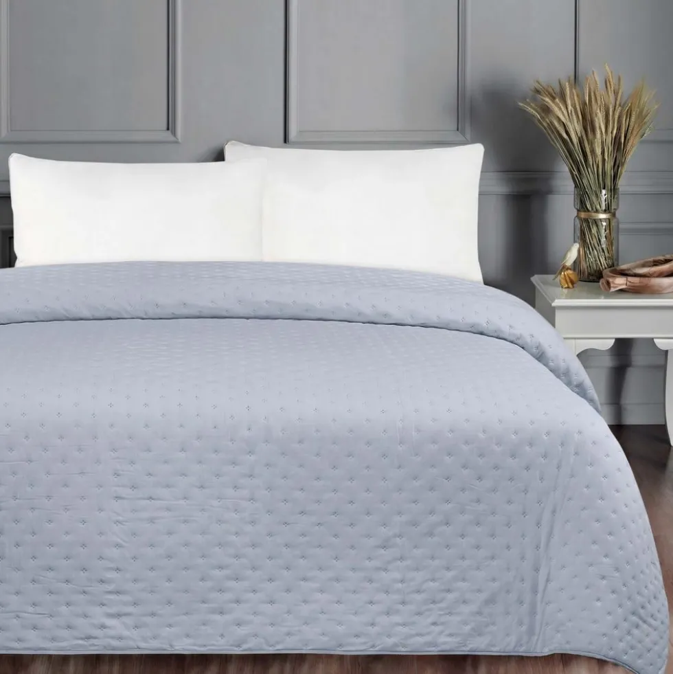 Quilt copriletto Double face Lila Perla Grigio Singolo