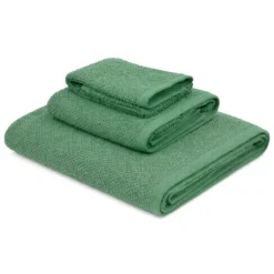 Set 3 Asciugamani chicco di riso Verde Bosco