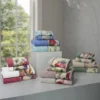Set 2 + 2 Asciugamani CREOLE Camelia Blu/Persia