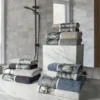 Set 2 + 2 Asciugamani CREOLE Numa Verde/Beige