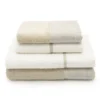 Set 2 + 2 Asciugamani CREOLE profilo Lino Panna/Beige