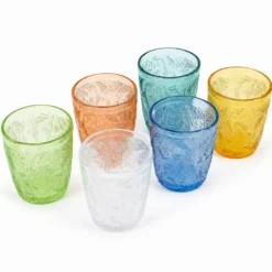 Set 6 Bicchieri in Vetro Colorato Monza 30 cl