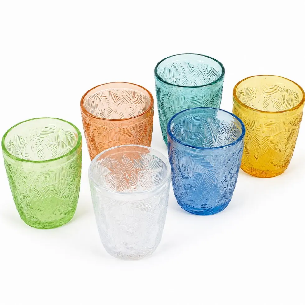 Set 6 Bicchieri in Vetro Colorato Monza 30 cl