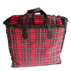 Set Borsa + Plaid Tartan Rosso