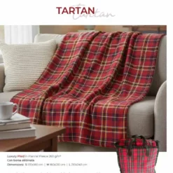 Set Borsa + Plaid Tartan Rosso