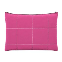 Set Borsa Tote + pochette trapuntata puffer louise Fucsia