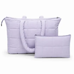 Set Borsa Tote + pochette trapuntata puffer louise Lilla