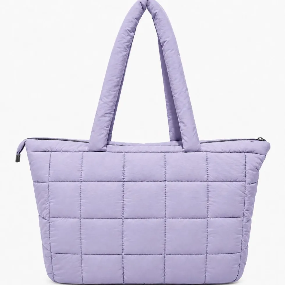 Set Borsa Tote + pochette trapuntata puffer louise Lilla