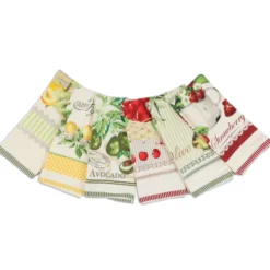 Set 6 Canovacci cucina spugna Country Tutti Frutti